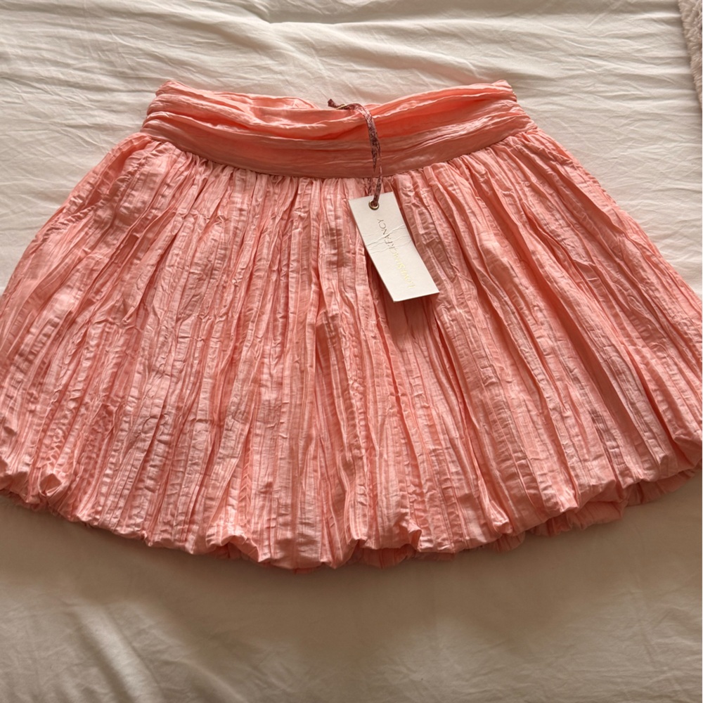 LoveShackFancy Pink Mini Skirt